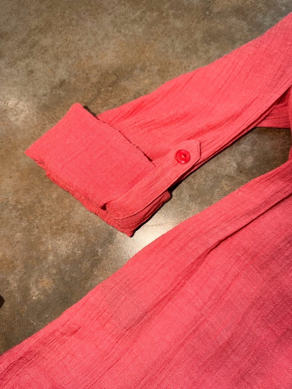 Zac & Rachel Coral Gauze Peasant Blouse Lightweight Top - Picture 9 of 9